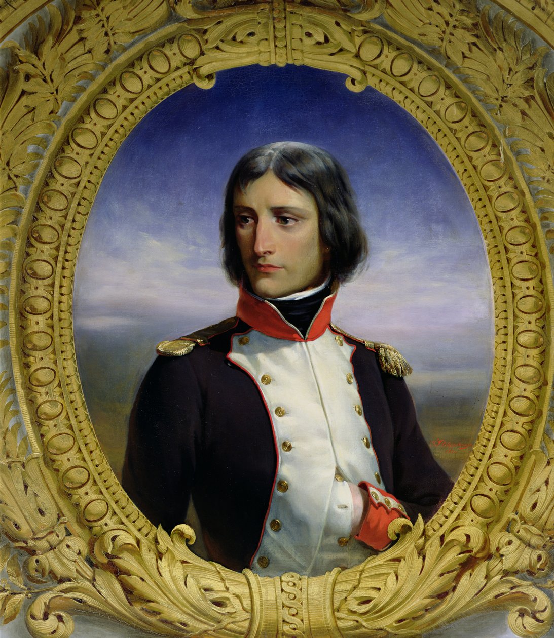 Napóleon Bonaparte (1769-1821) a korzikai 1. zászlóalj alezredeseként, 1834 alkotó: Felix Philippoteaux