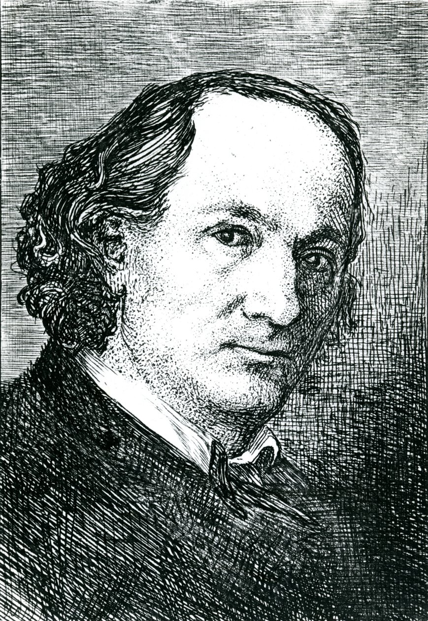 Charles Baudelaire (1821-67) (metszet) (f/w fotó) alkotó: Felix (after) Bracquemond