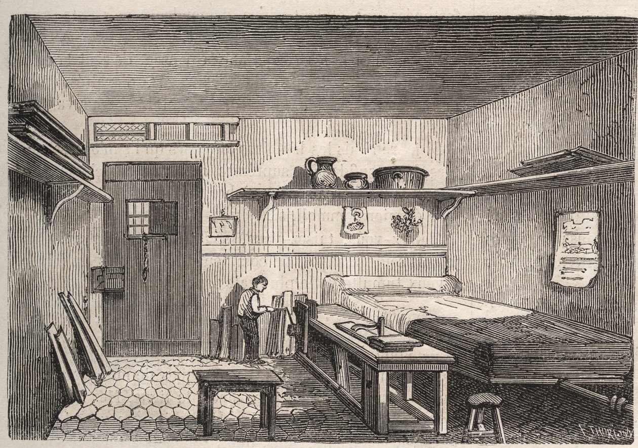 Párizs - Petite Roquette börtön (nők és serdülők börtöne) - alkotó: Felix (after) Thorigny
