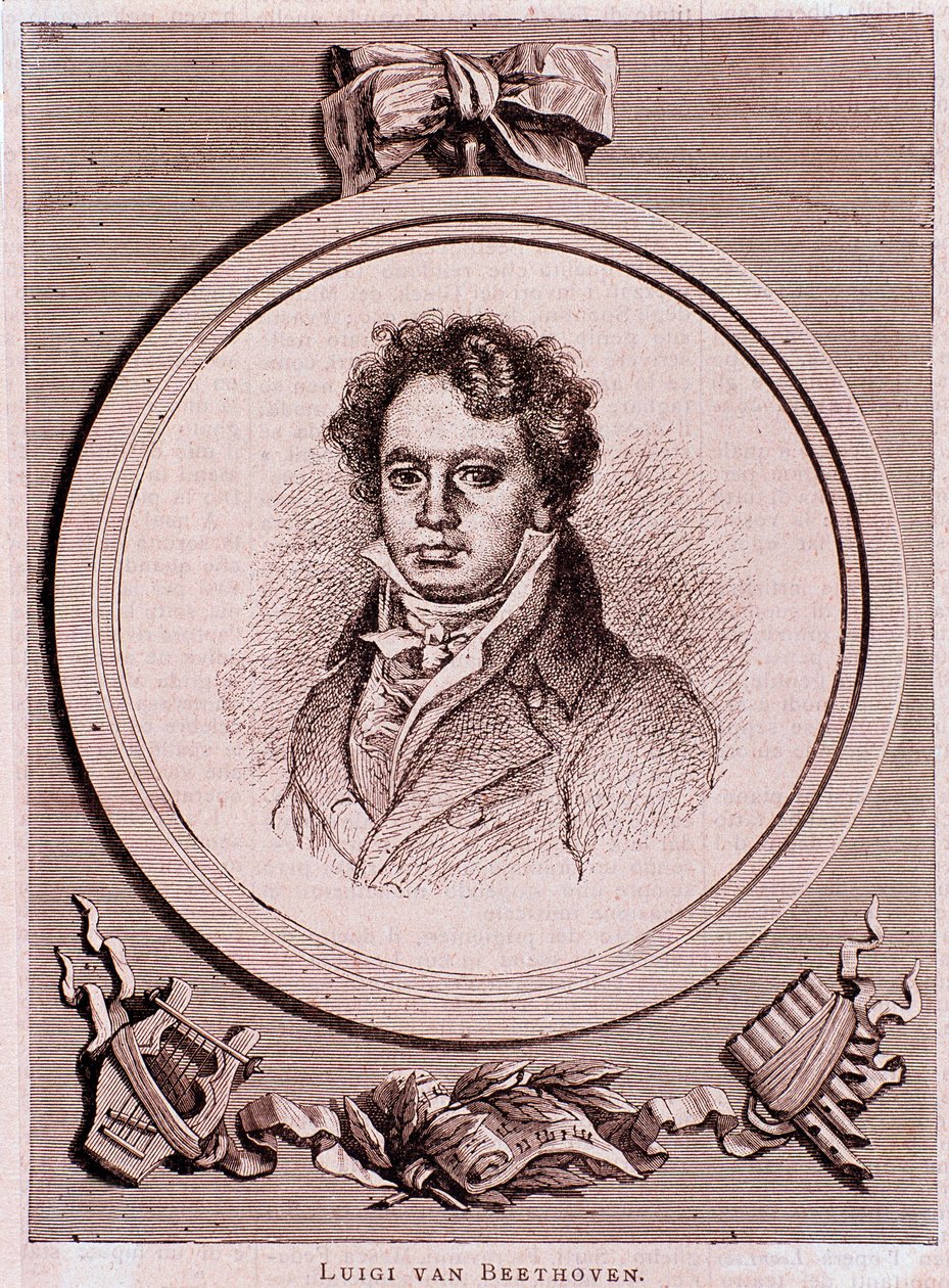 Ludwig van Beethoven német zeneszerző portréja alkotó: Felix Auguste Clement