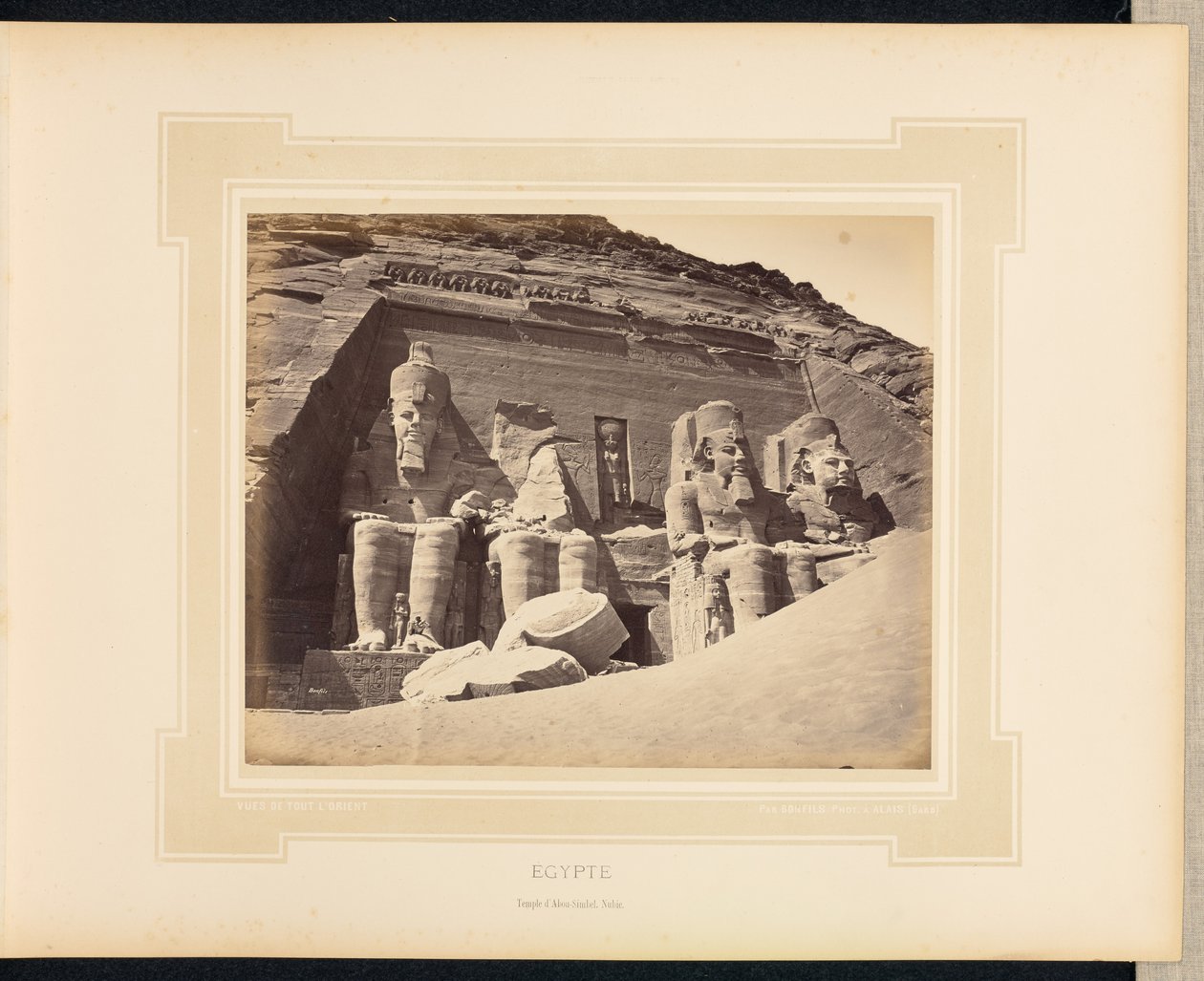 Egyiptom: Abu Szimbel temploma, Núbia alkotó: Félix Bonfils