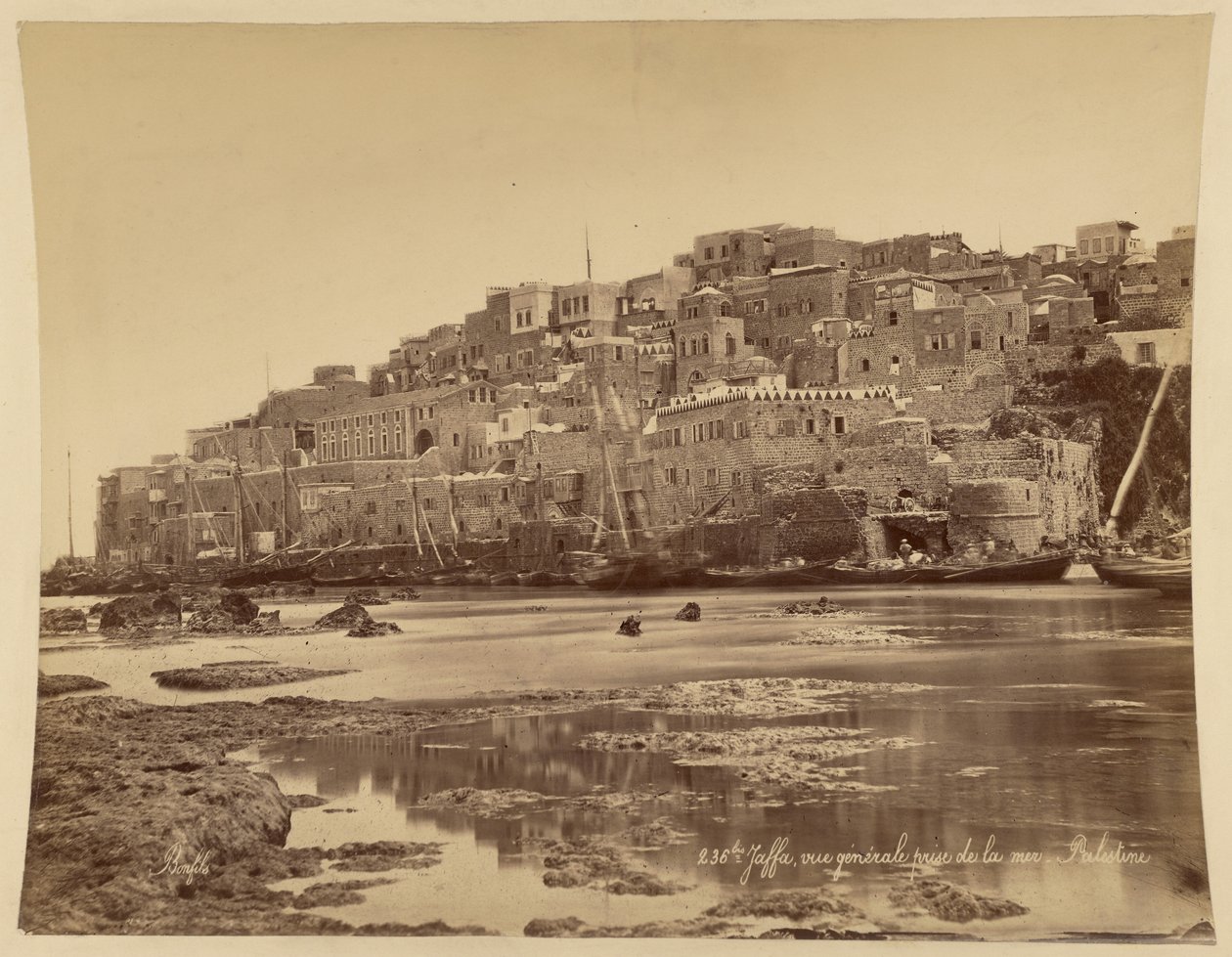 Jaffa, általános látkép a tenger felől, Palesztina alkotó: Félix Bonfils