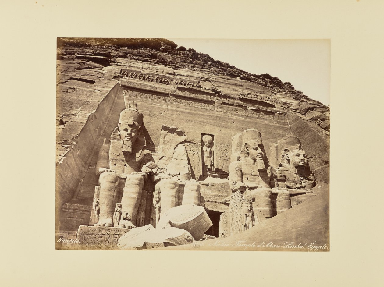 Núbia. Abu Simbel-templom, Egyiptom alkotó: Félix Bonfils