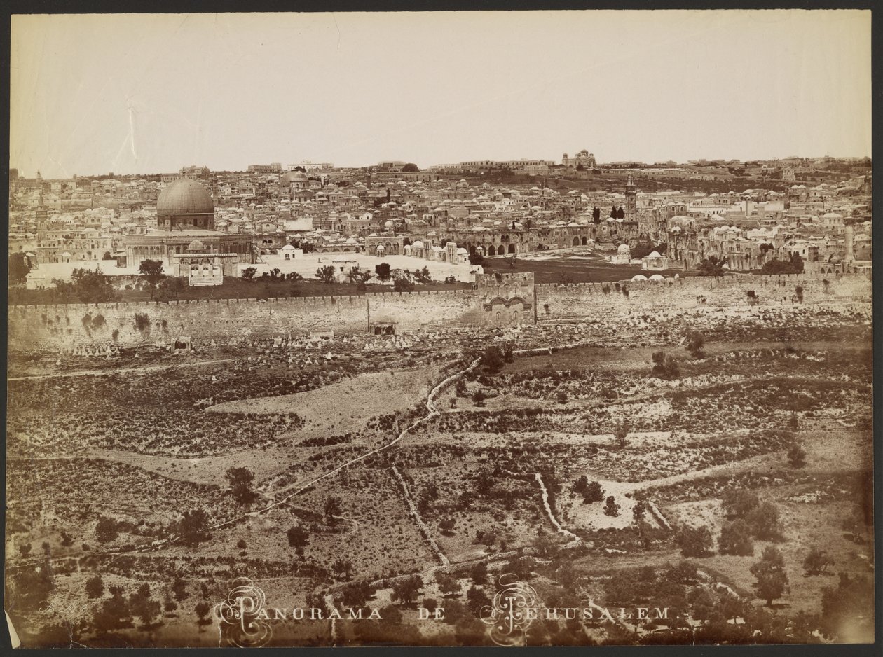 Jeruzsálem panorámája alkotó: Félix Bonfils
