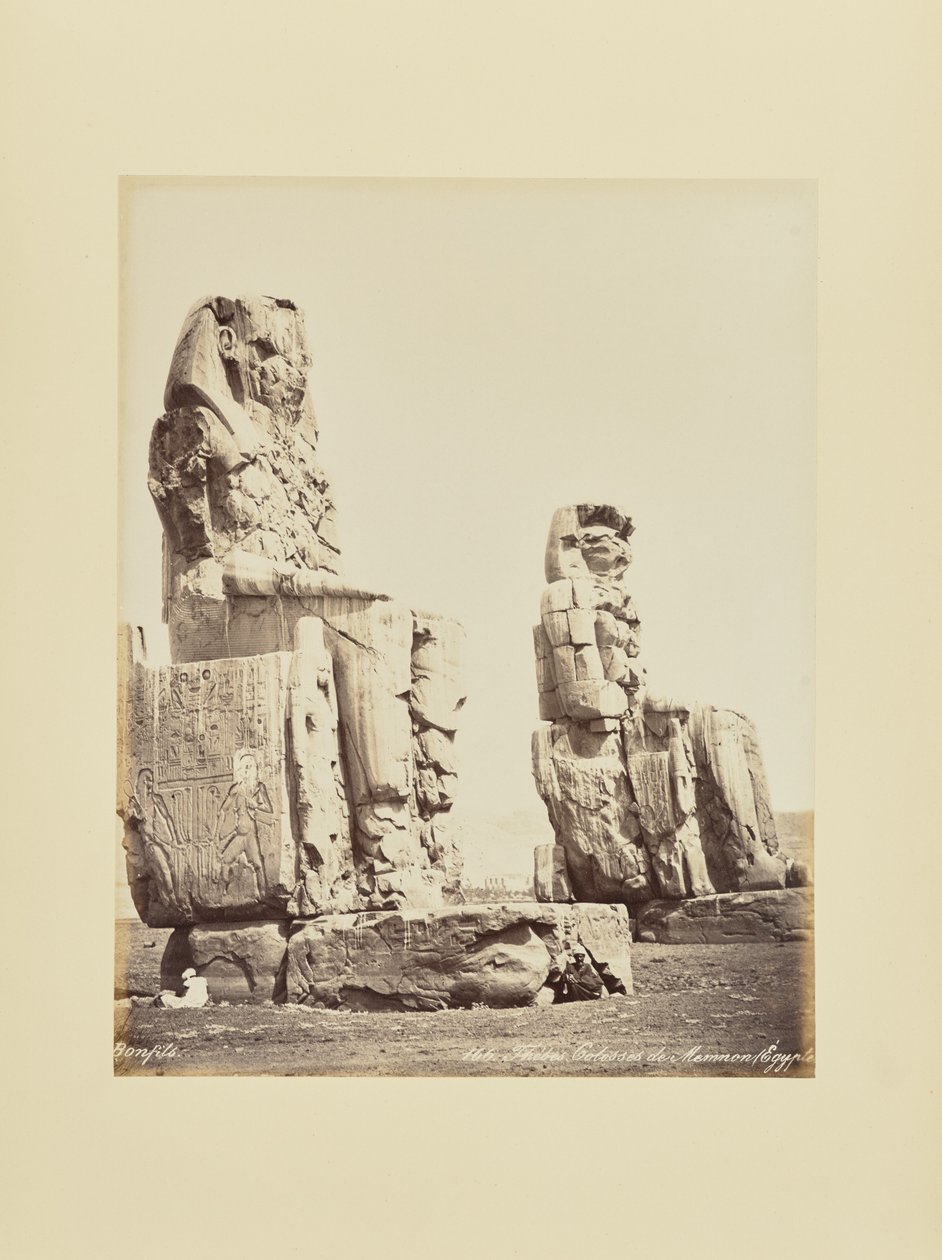 Théba. Memnon-kolosszusok (Egyiptom) alkotó: Félix Bonfils