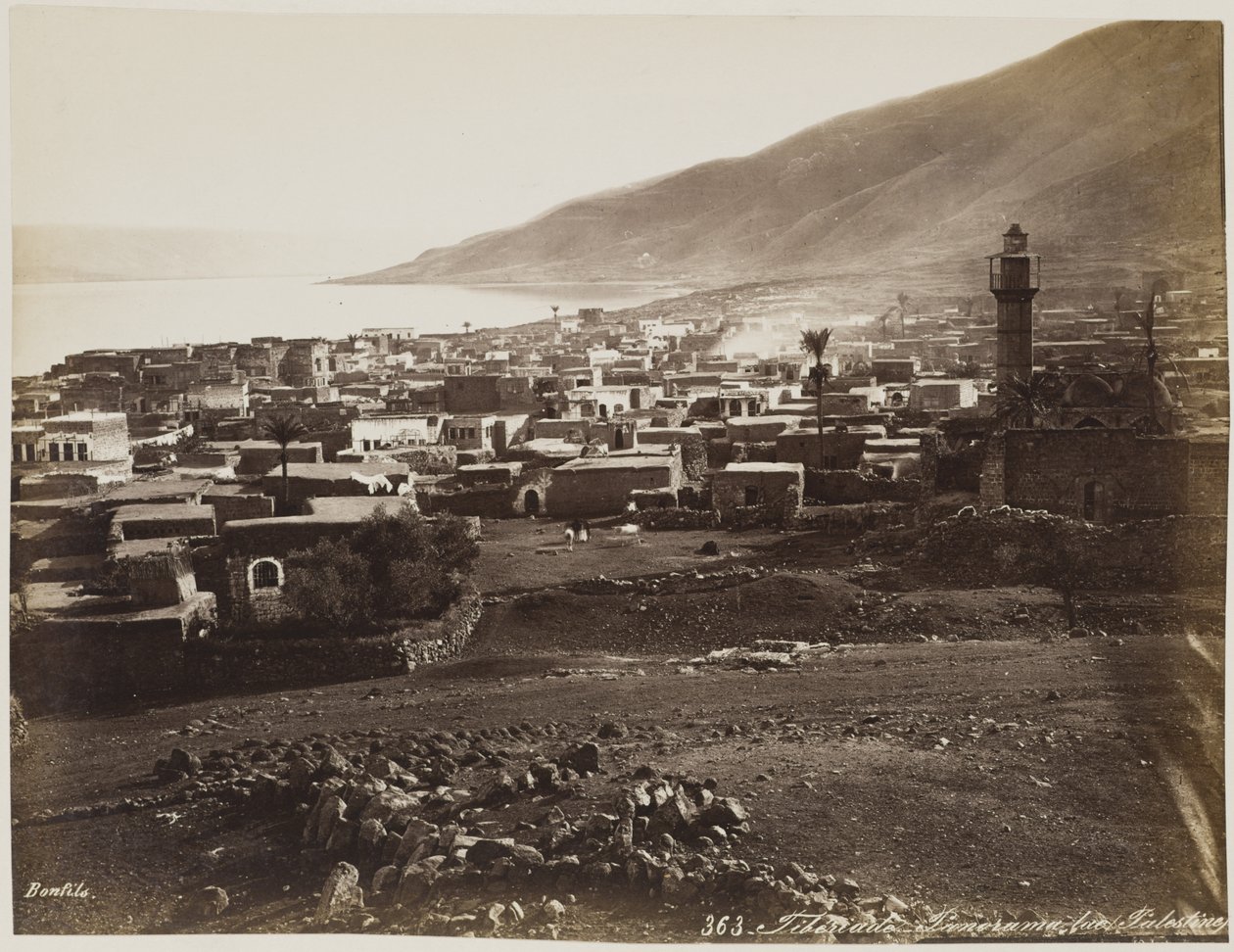 Tibériás, panoráma A Szentföld, 363. sz. alkotó: Félix Bonfils