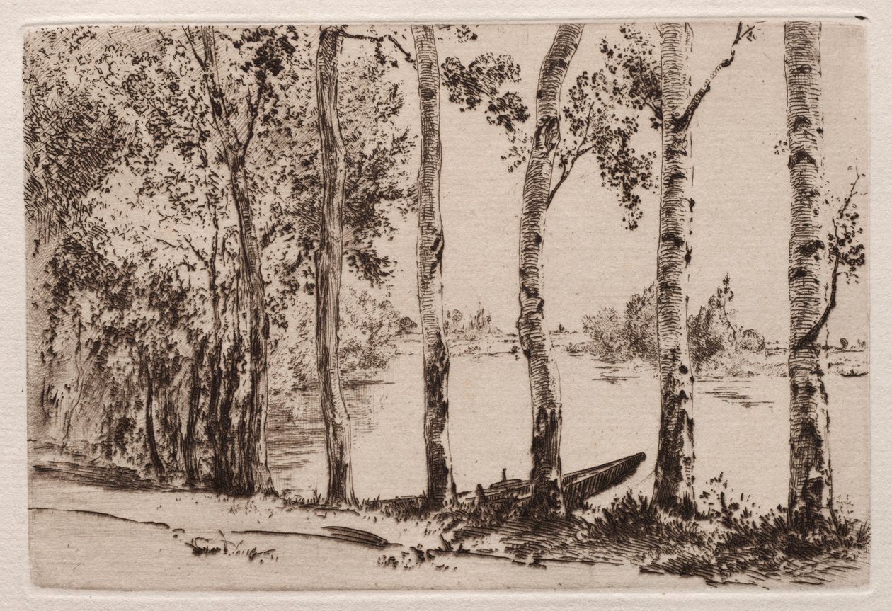 Aspens a Szajna partján alkotó: Felix Bracquemond