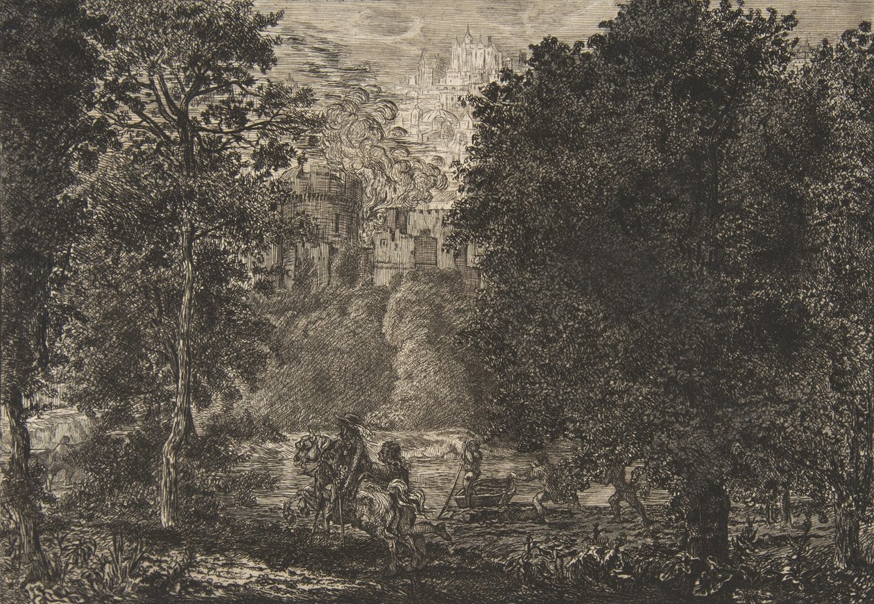 A láng közel van a tűzhöz, körülbelül 1853-5. alkotó: Felix Bracquemond