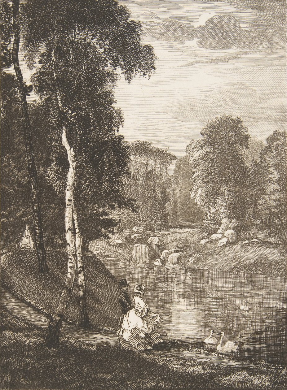 Bois de Boulogne, 1857. alkotó: Felix Bracquemond