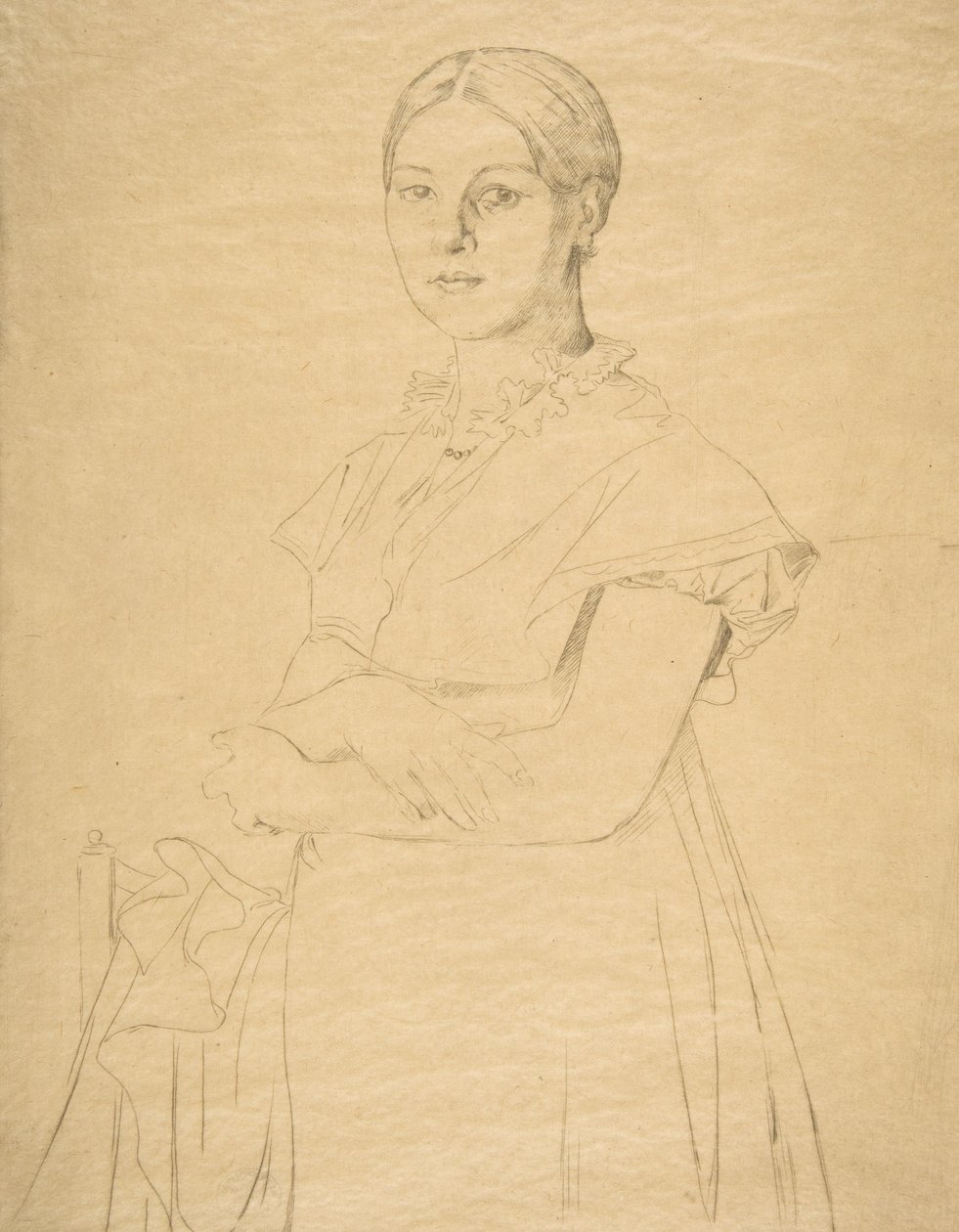Madame Granger, Ingres nyomán, 1867. alkotó: Felix Bracquemond