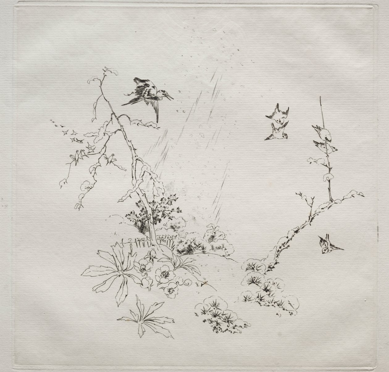 Párizsi szolgáltatás (Haviland szolgáltatás): Snow (6. sz.) alkotó: Felix Bracquemond