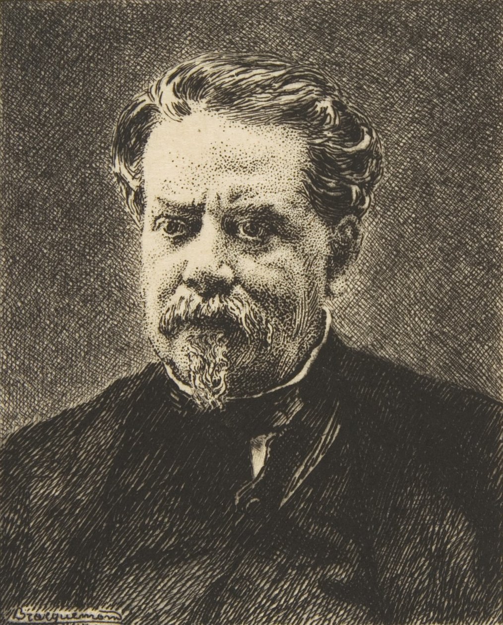 Benjamin Fillon portréja, 1876. alkotó: Felix Bracquemond