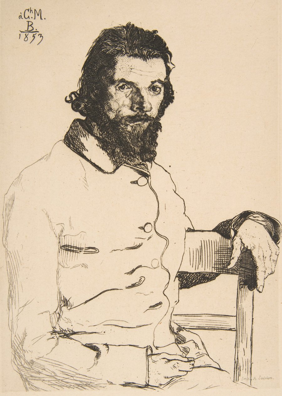 Charles Meryon portréja, 1853. alkotó: Felix Bracquemond