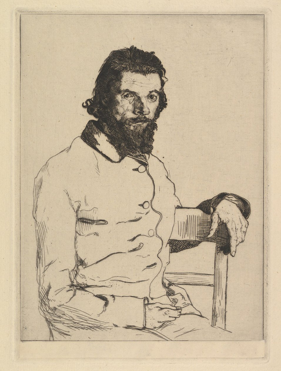 Charles Meryon portréja, 1853. alkotó: Felix Bracquemond
