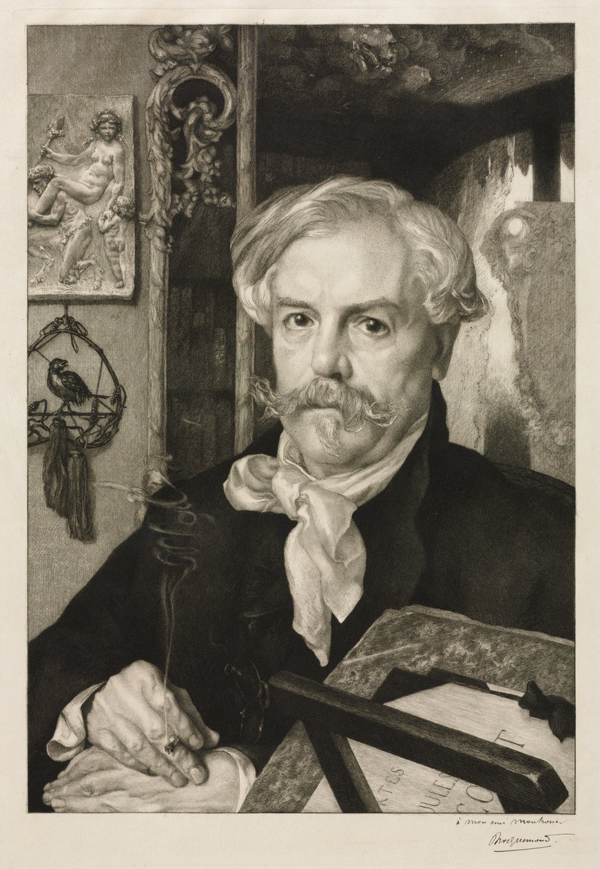 Edmond de Goncourt portréja alkotó: Felix Bracquemond