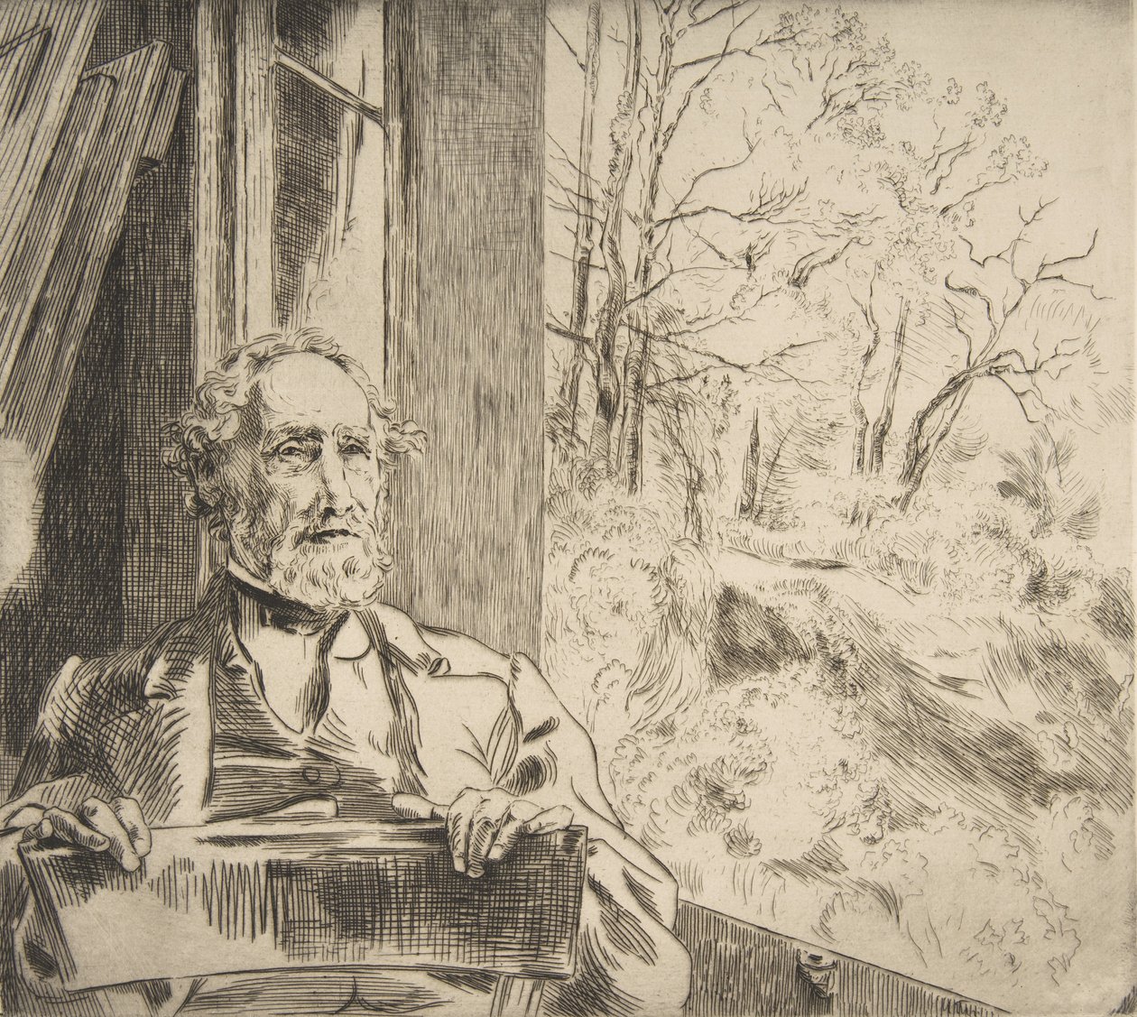 Meyer-Heine portréja, 1872. alkotó: Felix Bracquemond