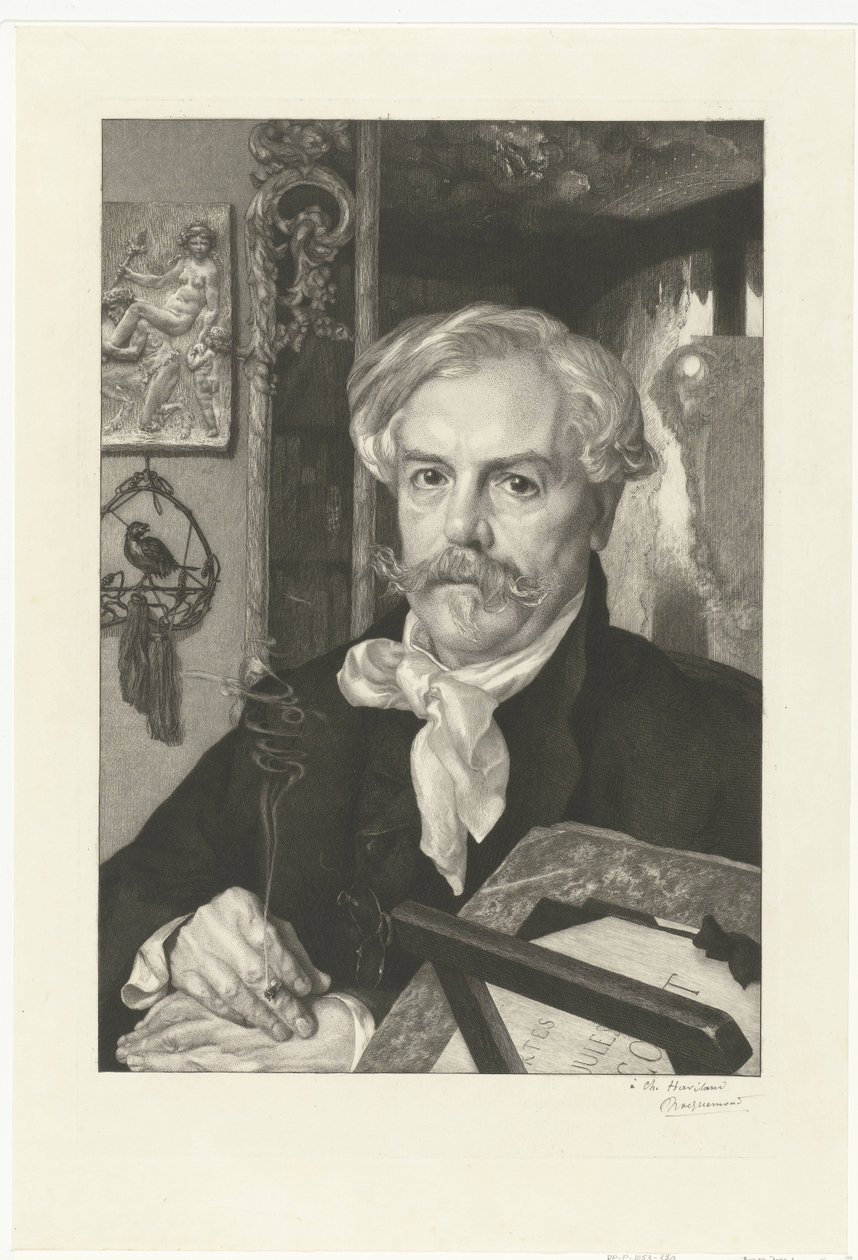 Edmond de Goncourt szerző portréja Edmond de Goncourt portréja alkotó: Felix Bracquemond