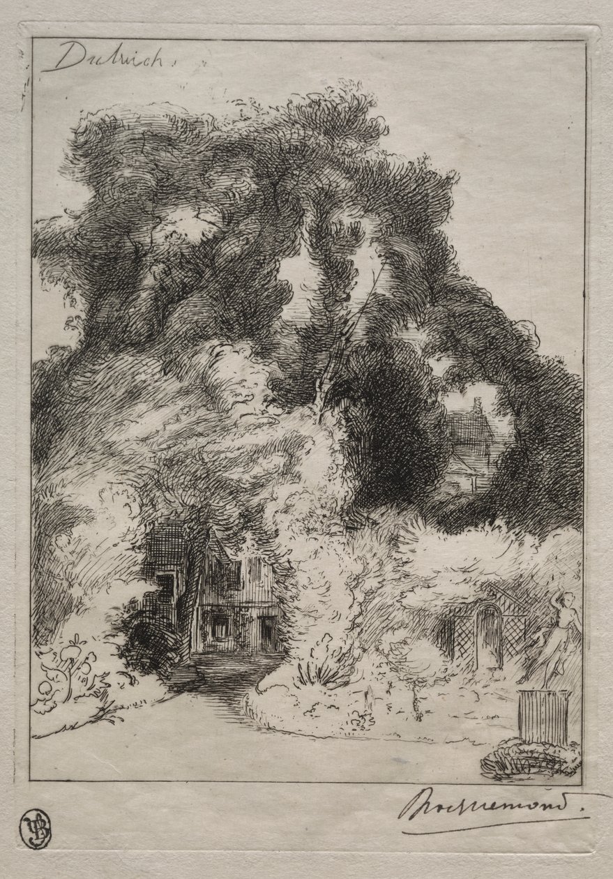 A fogadó kertje Dulwichban alkotó: Felix Bracquemond