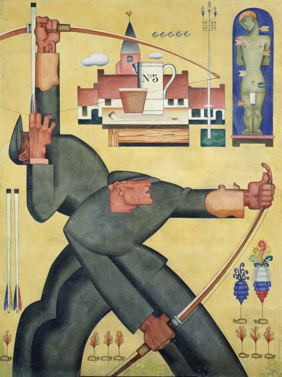 Íjászok (olaj, vászon) alkotó: Felix Del Marle