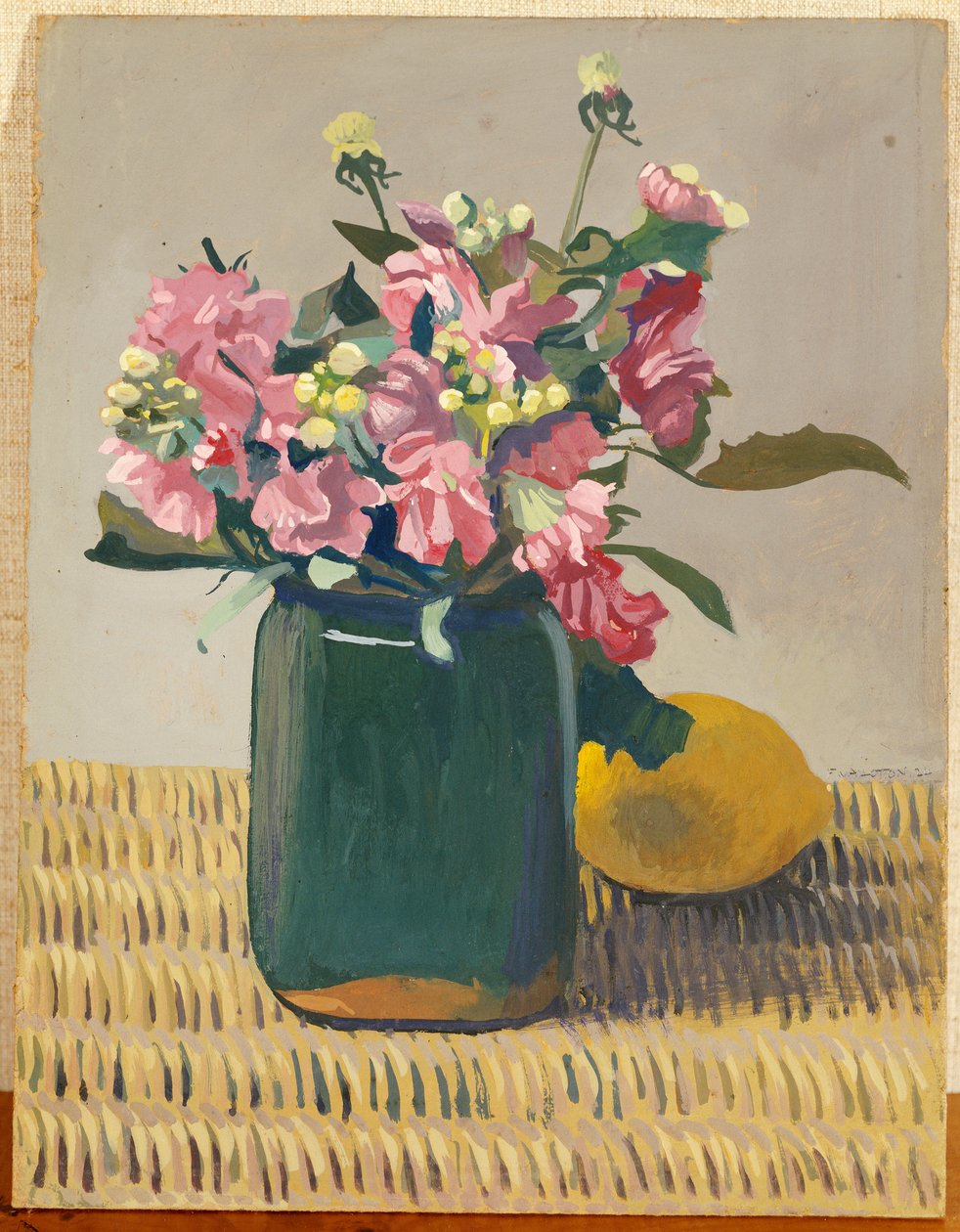 Egy csokor virág és egy citrom, 1924 alkotó: Felix Edouard Vallotton