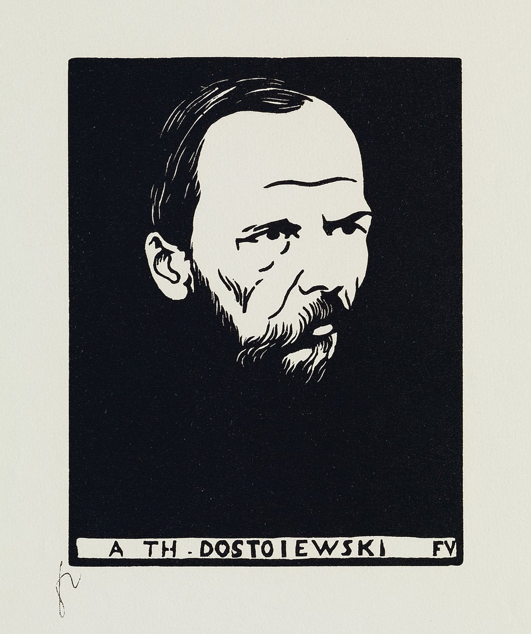 A Th. Dostoiewski, 1895 alkotó: Felix Edouard Vallotton