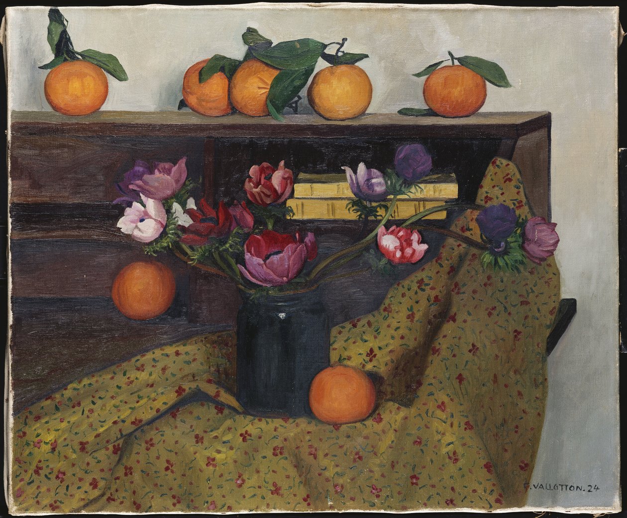 Kökörcsin és narancs, 1924 alkotó: Felix Edouard Vallotton