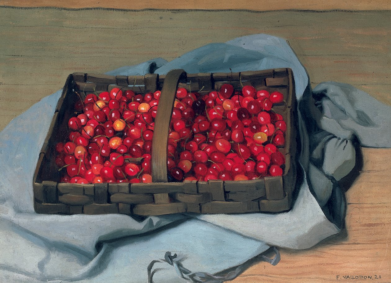 Cseresznyekosár, 1921 alkotó: Felix Edouard Vallotton