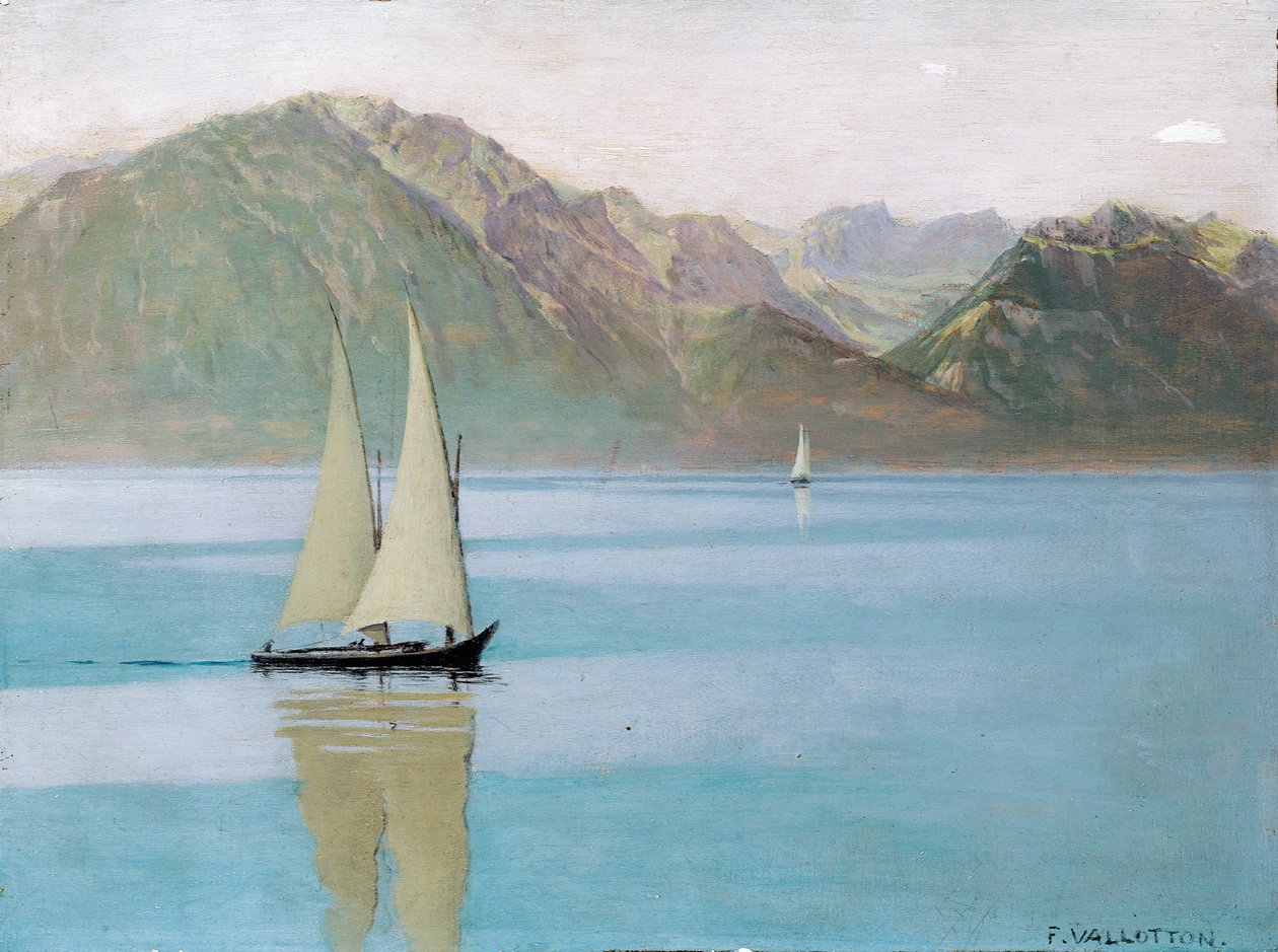 Hajó a Genfi tavon, 1892 alkotó: Felix Edouard Vallotton