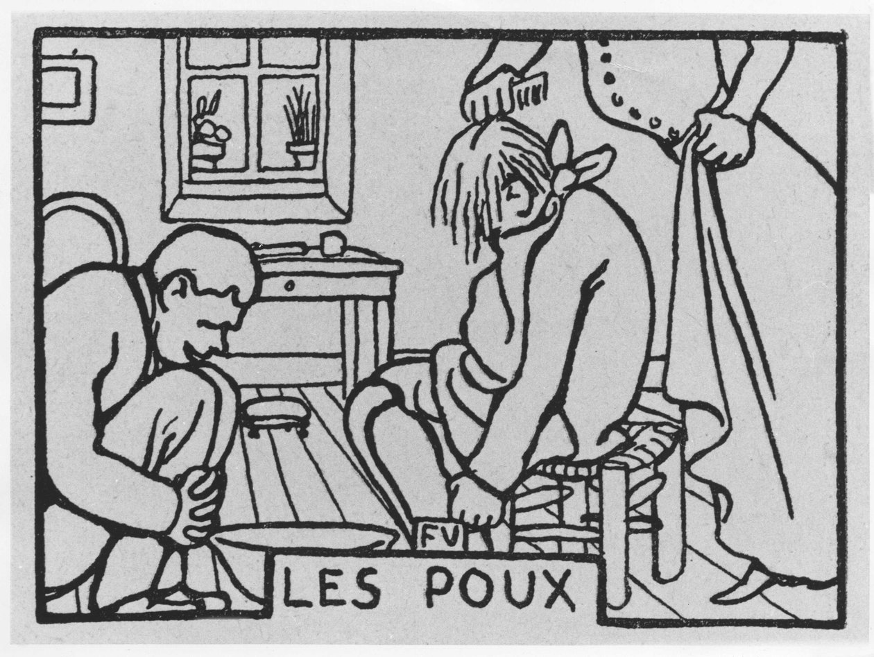 Sárgarépafej: "tetű", írta: Jules Renard, szerk. Flammarion (illusztráció) alkotó: Felix Edouard Vallotton