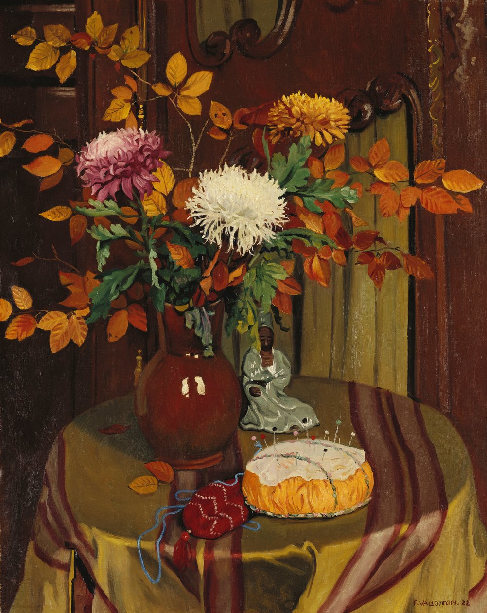 krizantém és őszi levél; Krizantémok és őszi lombok, 1922 alkotó: Felix Edouard Vallotton