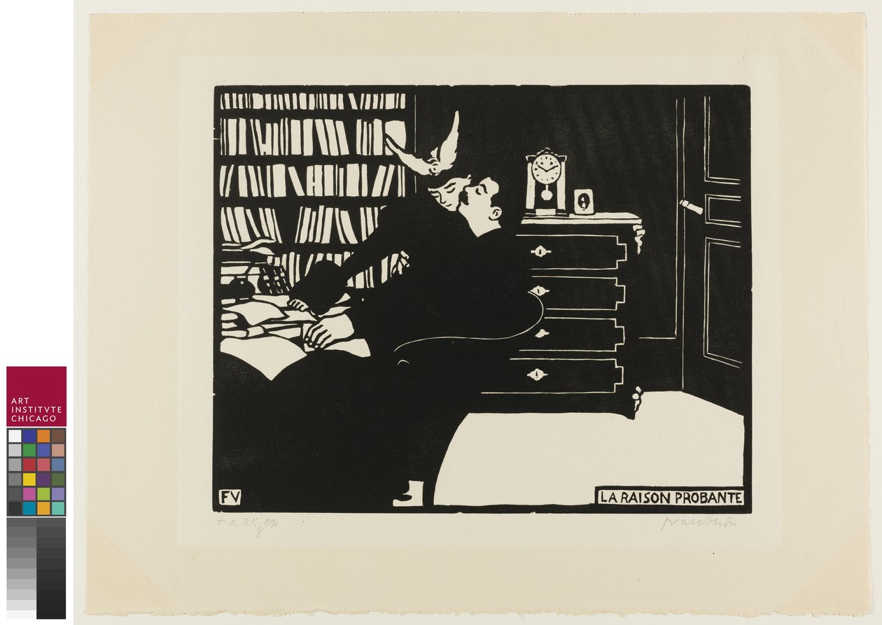 A nyomós ok - La raison probante. (14. tábla az "Intimités" sorozatból) alkotó: Felix Edouard Vallotton