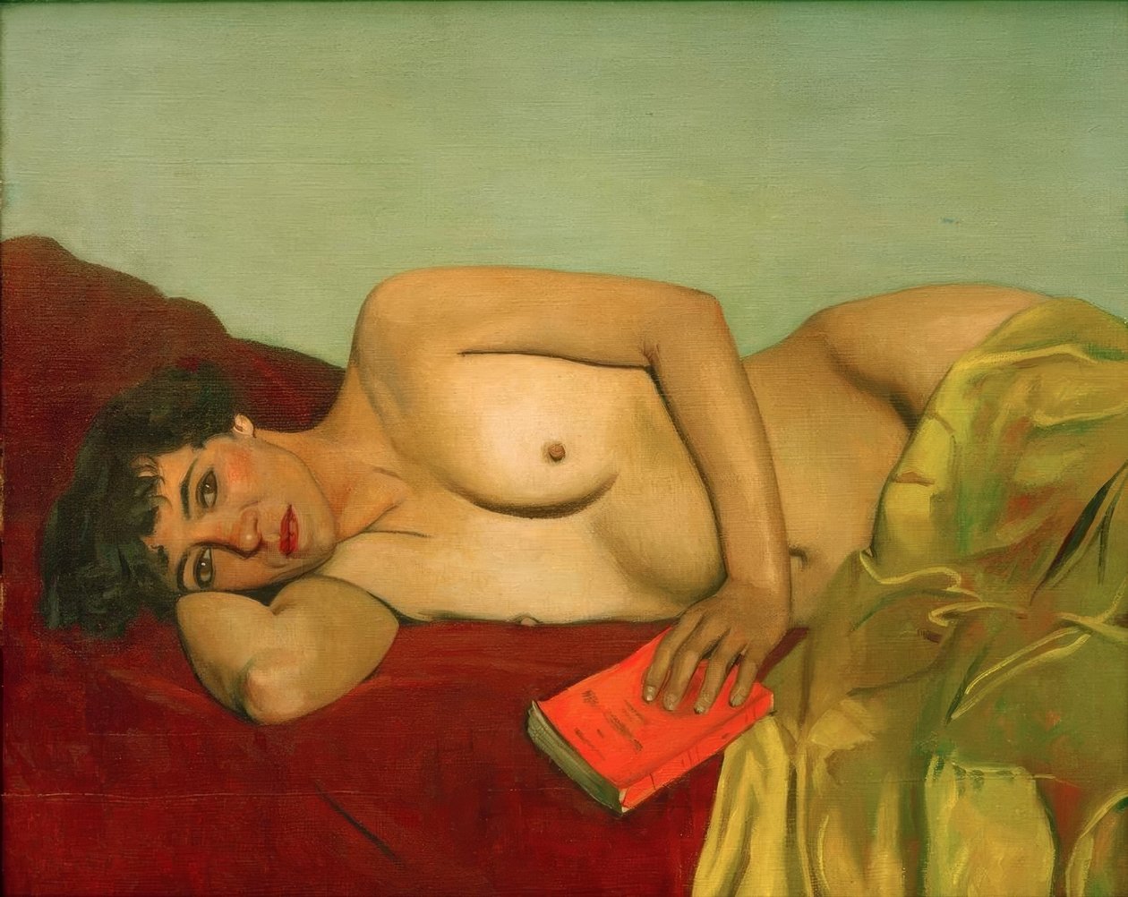 A lefektetett olvasmány alkotó: Felix Edouard Vallotton