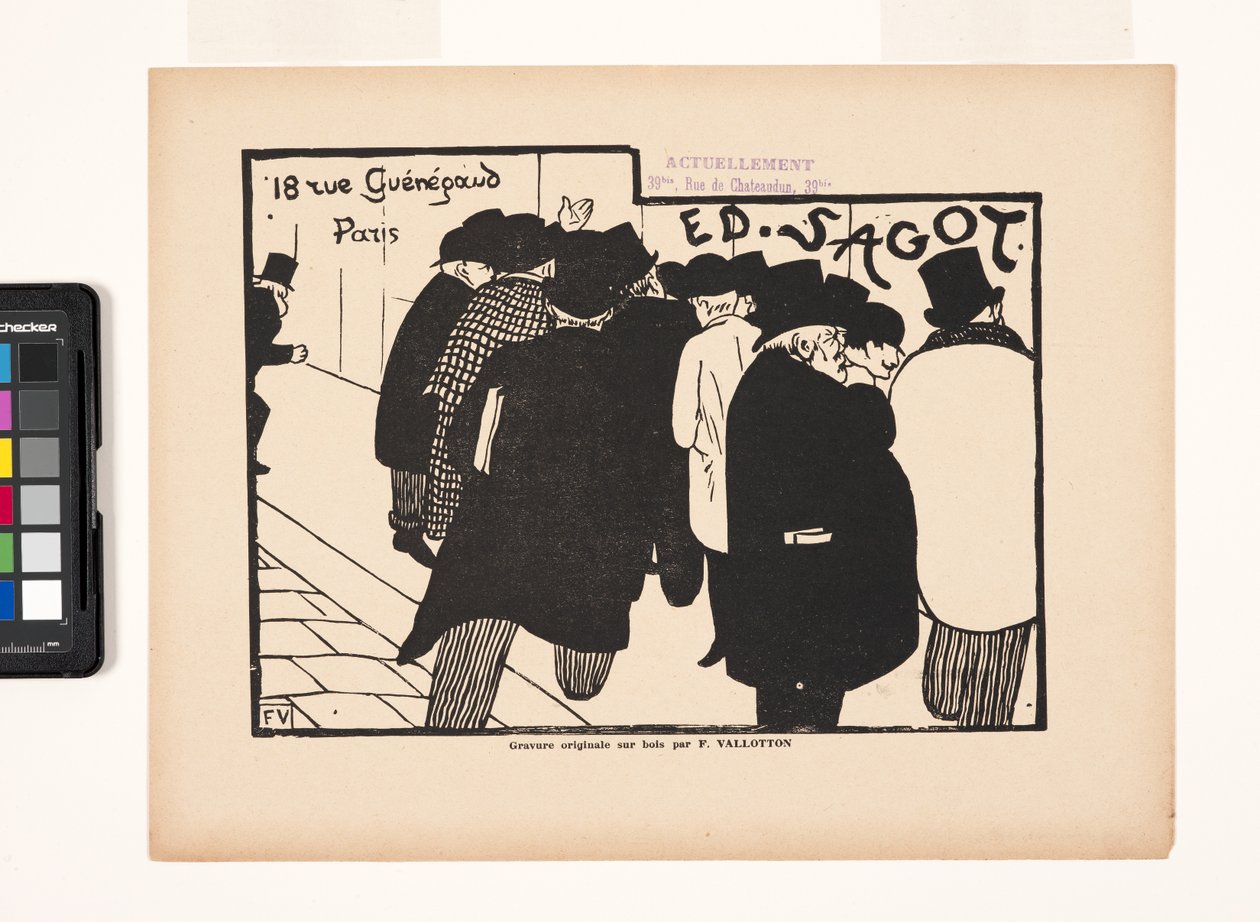 Ed Sagot – A nyomatok szerelmesei (fatömbnyomat) alkotó: Felix Edouard Vallotton