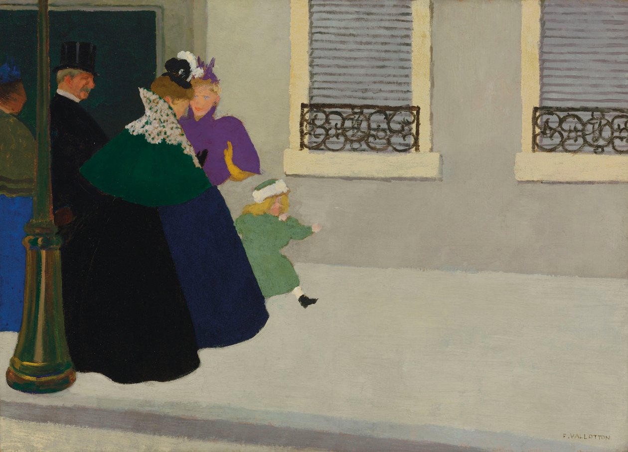 Sétálni, c. 1895. alkotó: Felix Edouard Vallotton