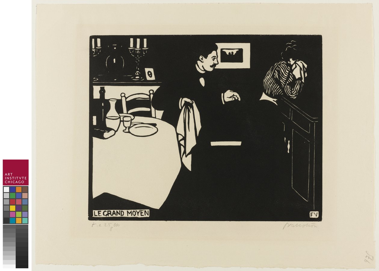 Extreme Measure, hatodik tábla az Intimaciesből, 1898 alkotó: Felix Edouard Vallotton