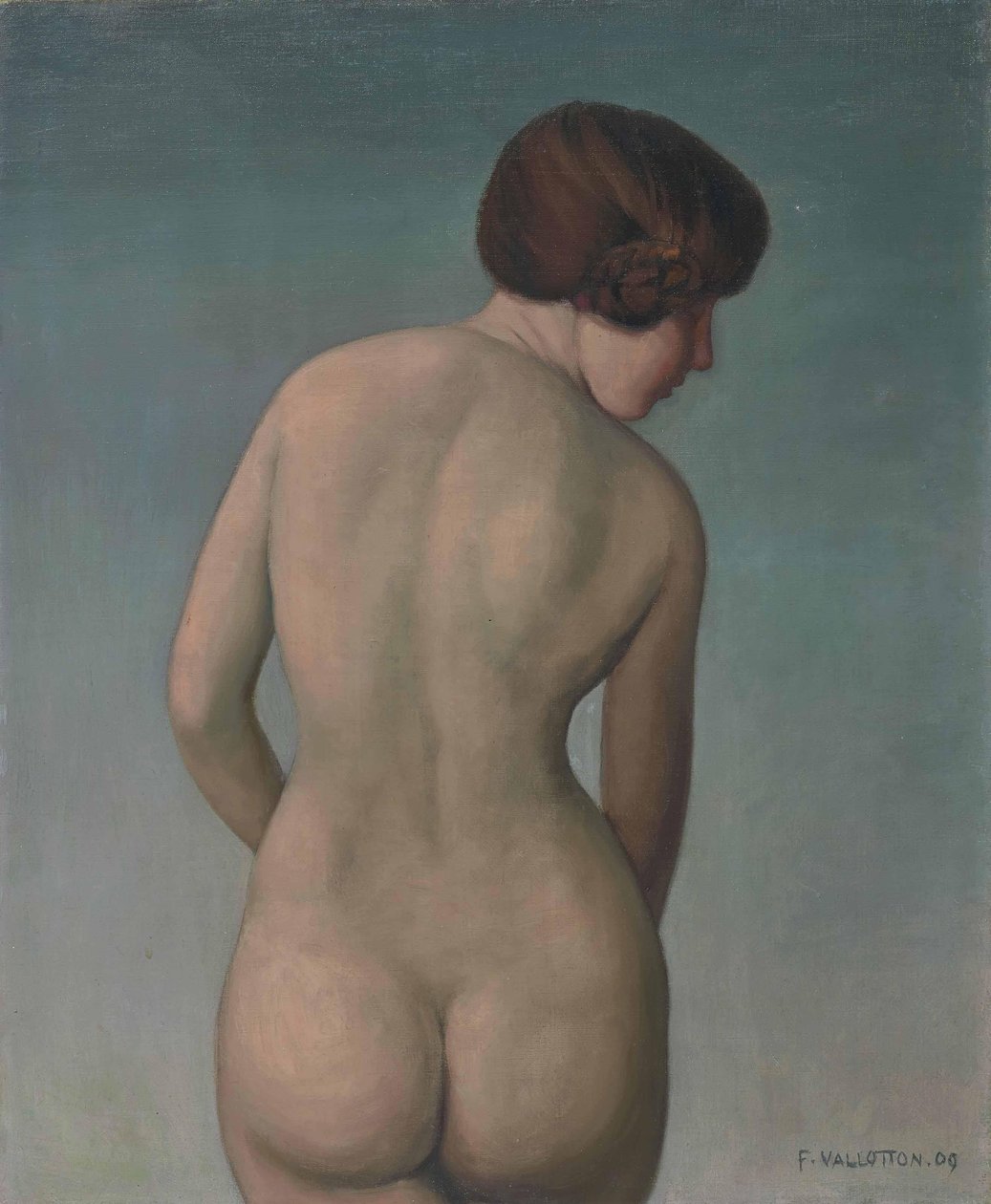 Meztelen nő hátulról, 1909. alkotó: Felix Edouard Vallotton
