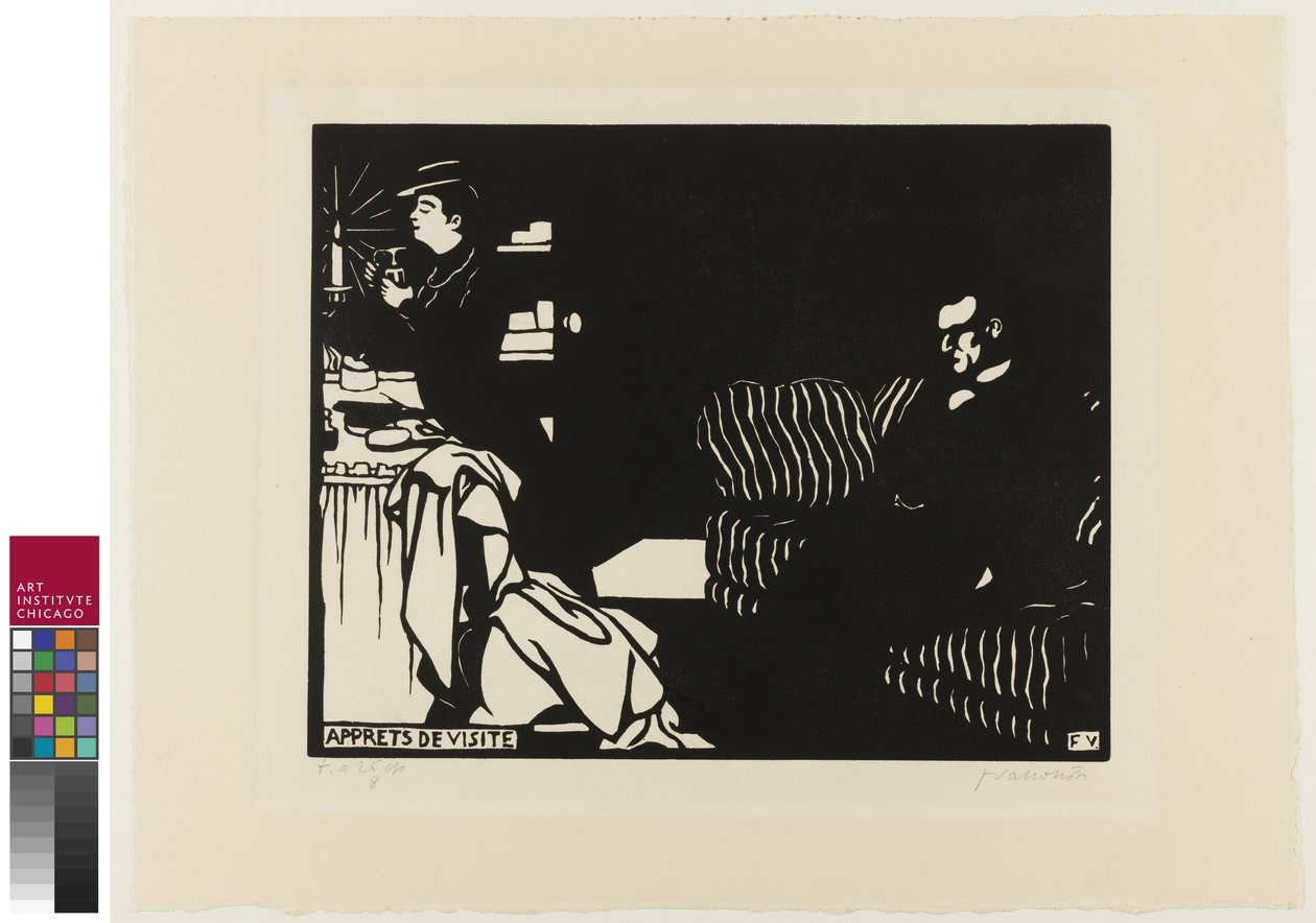 Látogatásra készülődés, nyolcas tábla az Intimaciesből, 1898 alkotó: Felix Edouard Vallotton