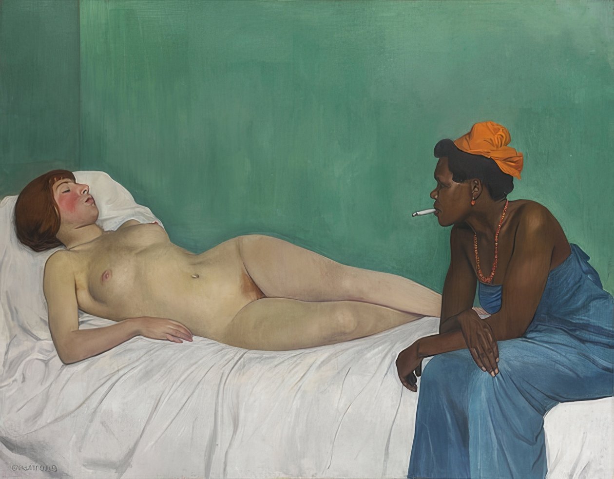 La Blanche et la Noire (A fehér és a fekete). 1913 alkotó: Felix Edouard Vallotton