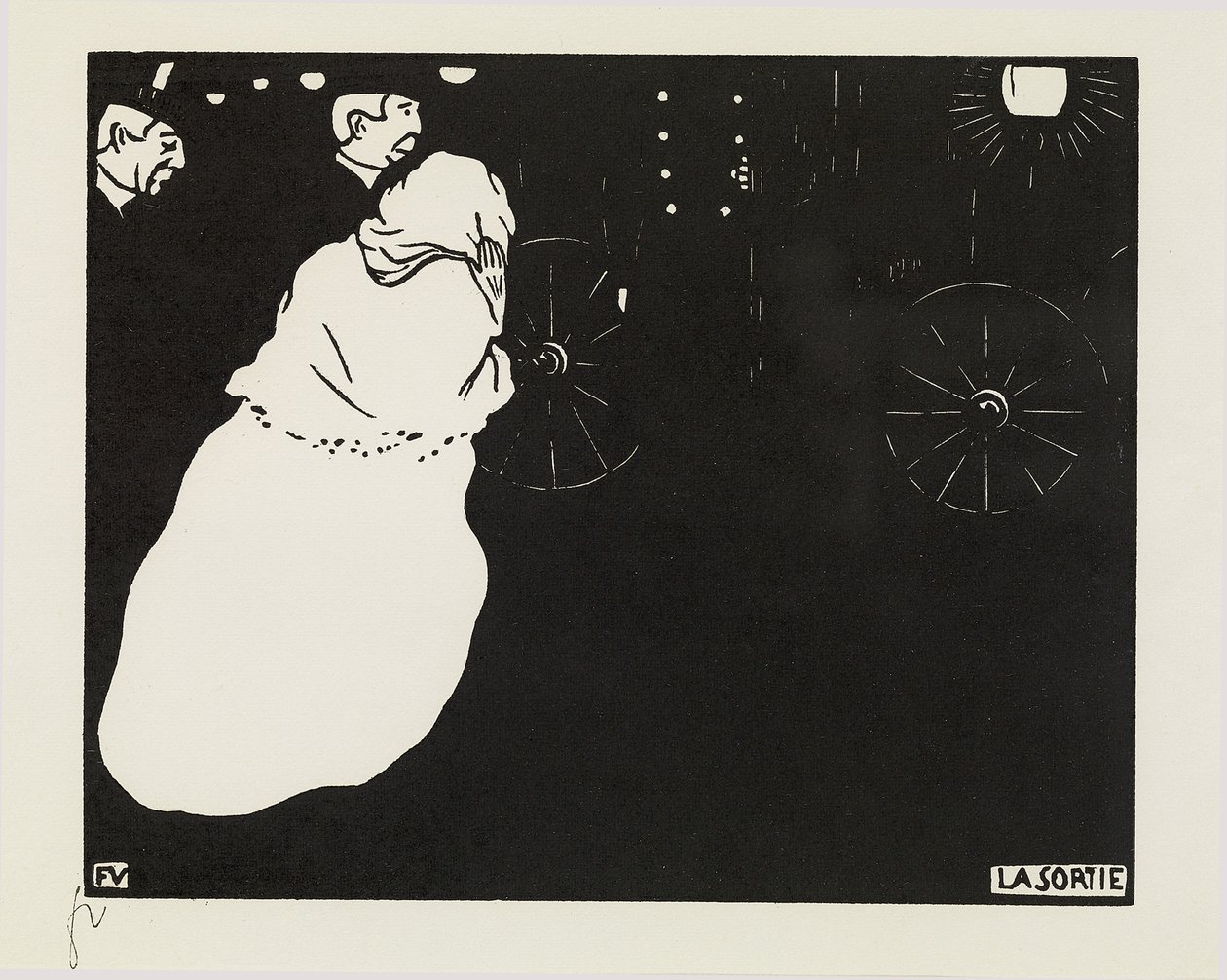 A kijárat, 1895 alkotó: Felix Edouard Vallotton
