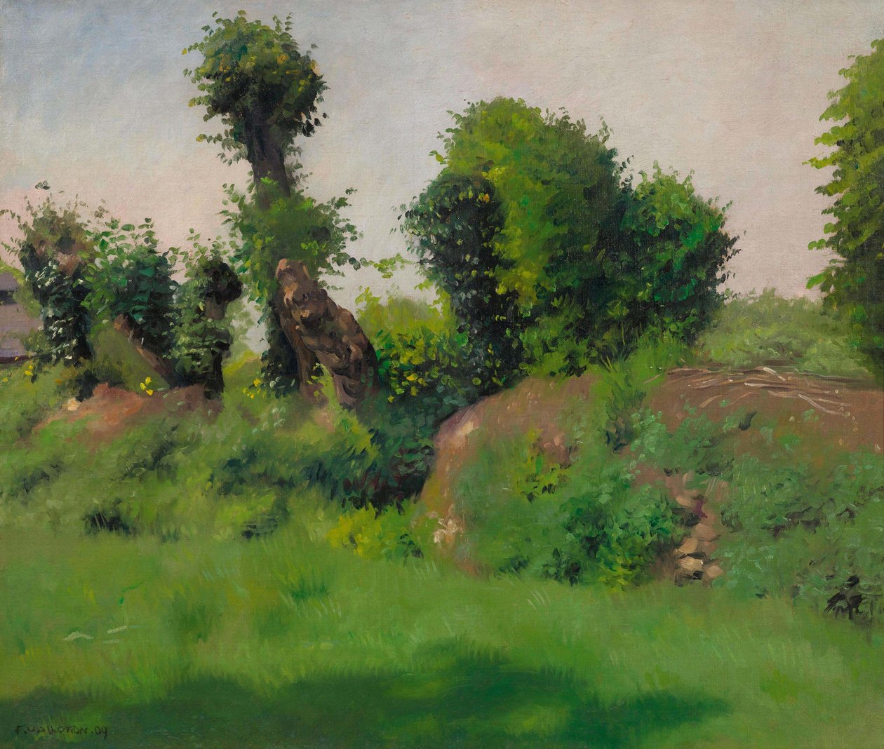 A sövény, Honfleur, 1909. alkotó: Felix Edouard Vallotton