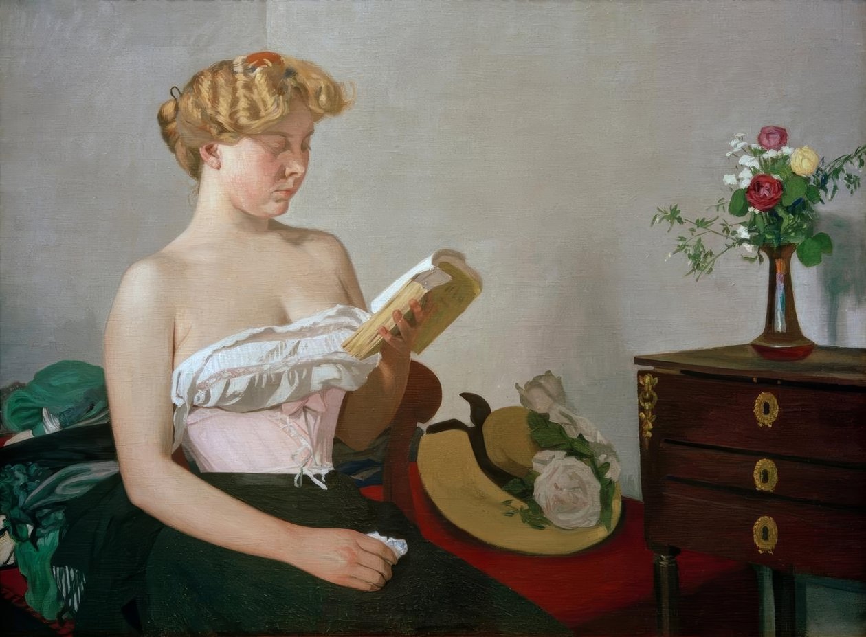 Olvasás alkotó: Felix Edouard Vallotton