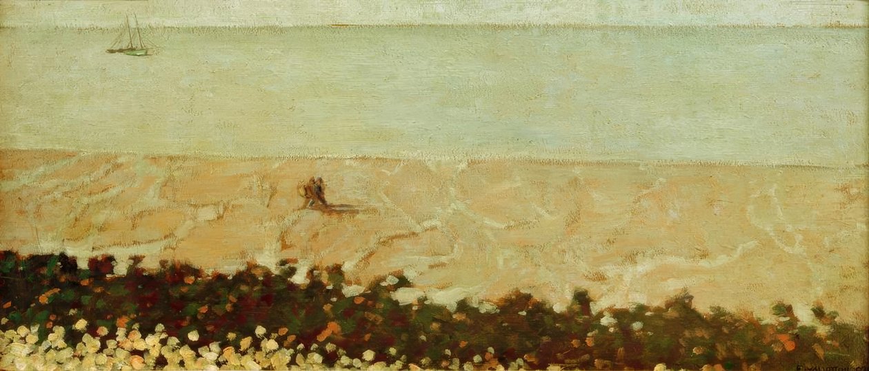 Villerville strand alkotó: Felix Edouard Vallotton