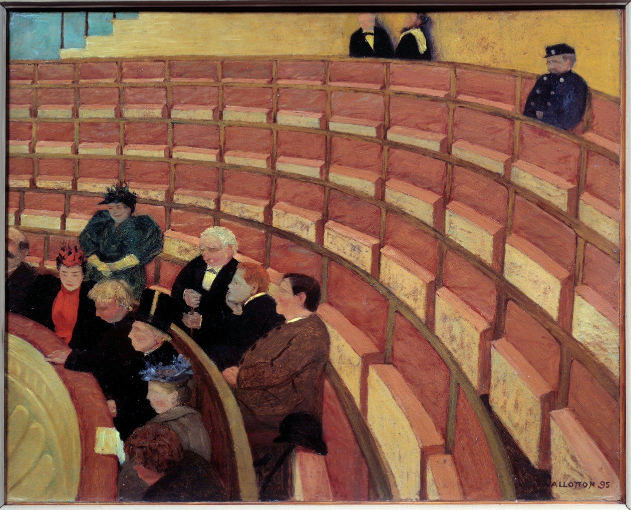 A Theater du Chatelet harmadik galériája Felix Vallotton (1865-1925) festménye (ec.suiss.) 1895 V. 0,49x0,61 m Párizs, musee d