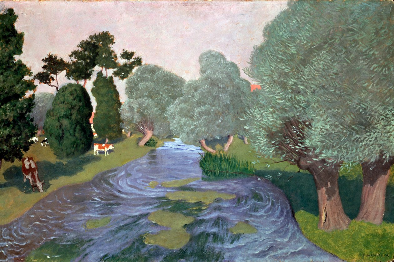Táj Normandiában, Arques-la-Bataille, 1903. alkotó: Felix Edouard Vallotton