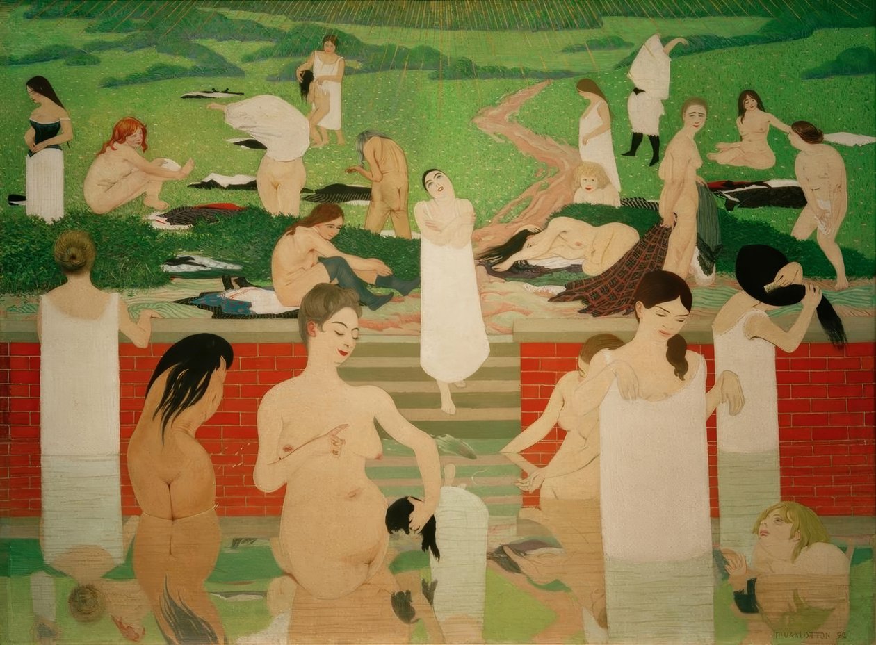 Fürdő nyári estén alkotó: Felix Edouard Vallotton