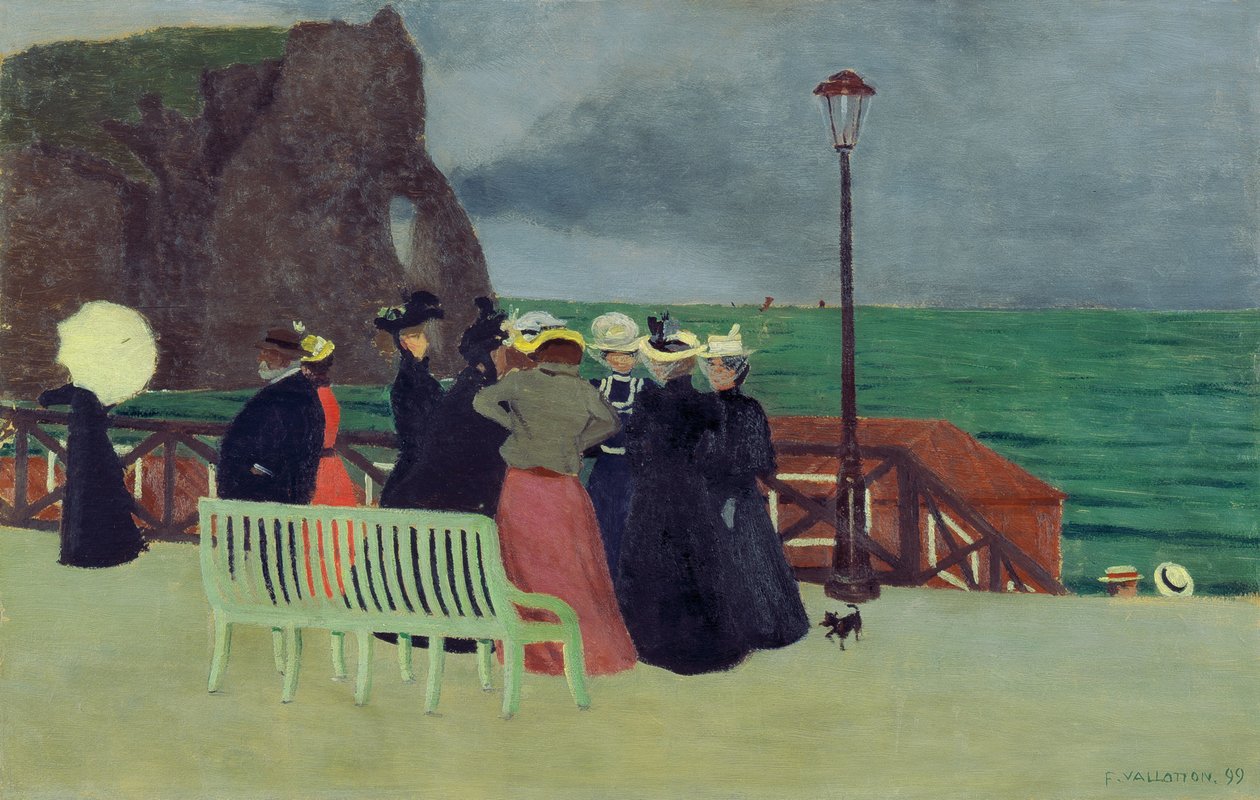 A deszkák Etretatban, 1899. alkotó: Felix Edouard Vallotton