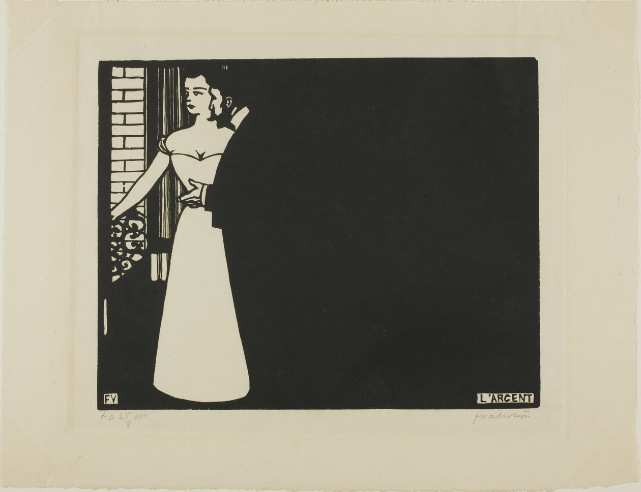 Pénz, ötös tányér az Intimaciesből alkotó: Felix Edouard Vallotton