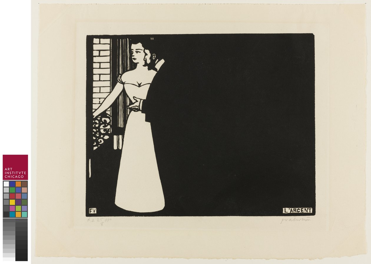 Pénz, ötös tányér az Intimaciesből, 1898 alkotó: Felix Edouard Vallotton