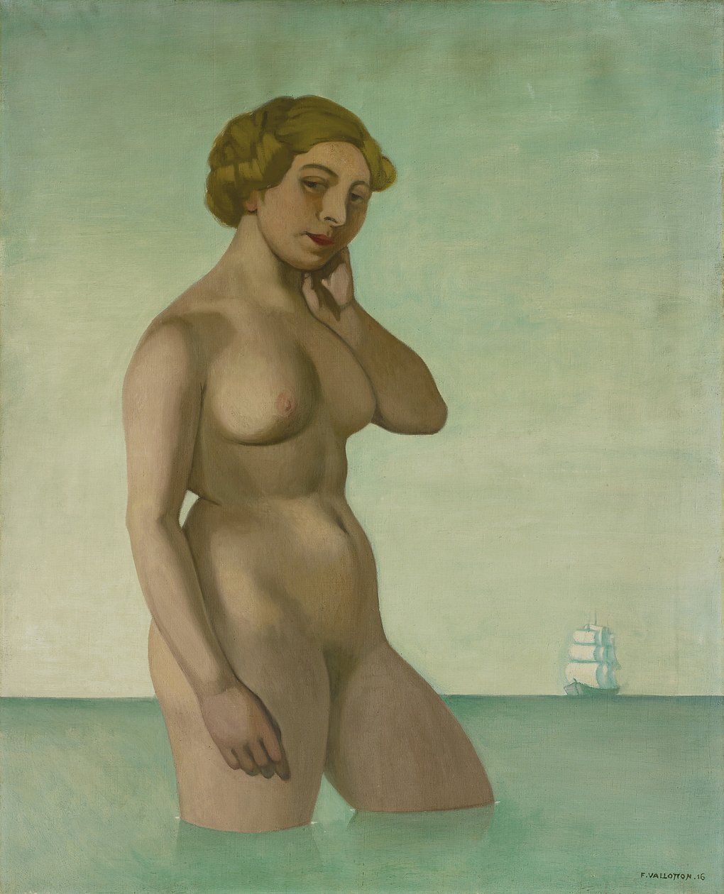 Akt fregatttal, 1916 alkotó: Felix Edouard Vallotton