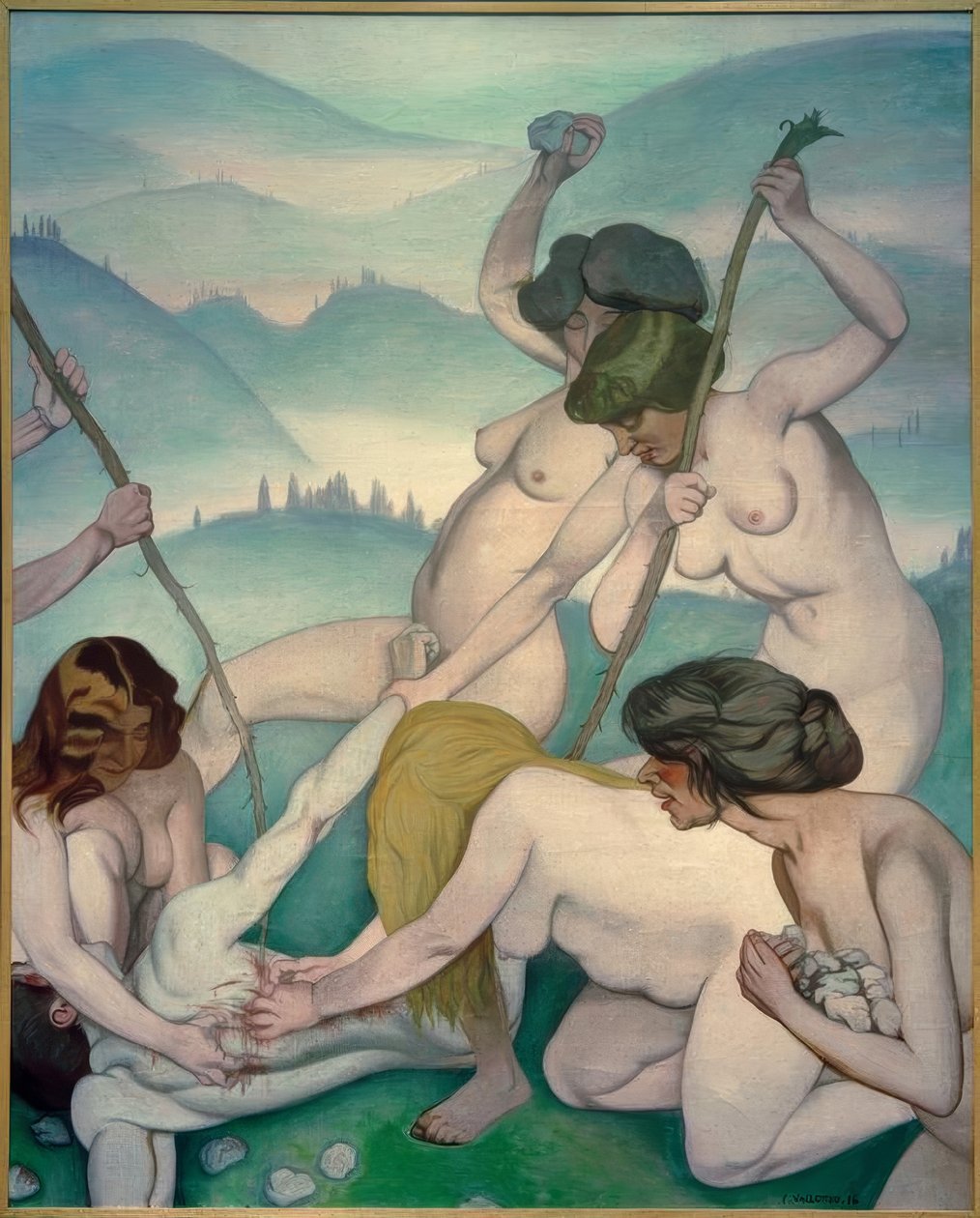 Orpheust lemészárolták alkotó: Felix Edouard Vallotton